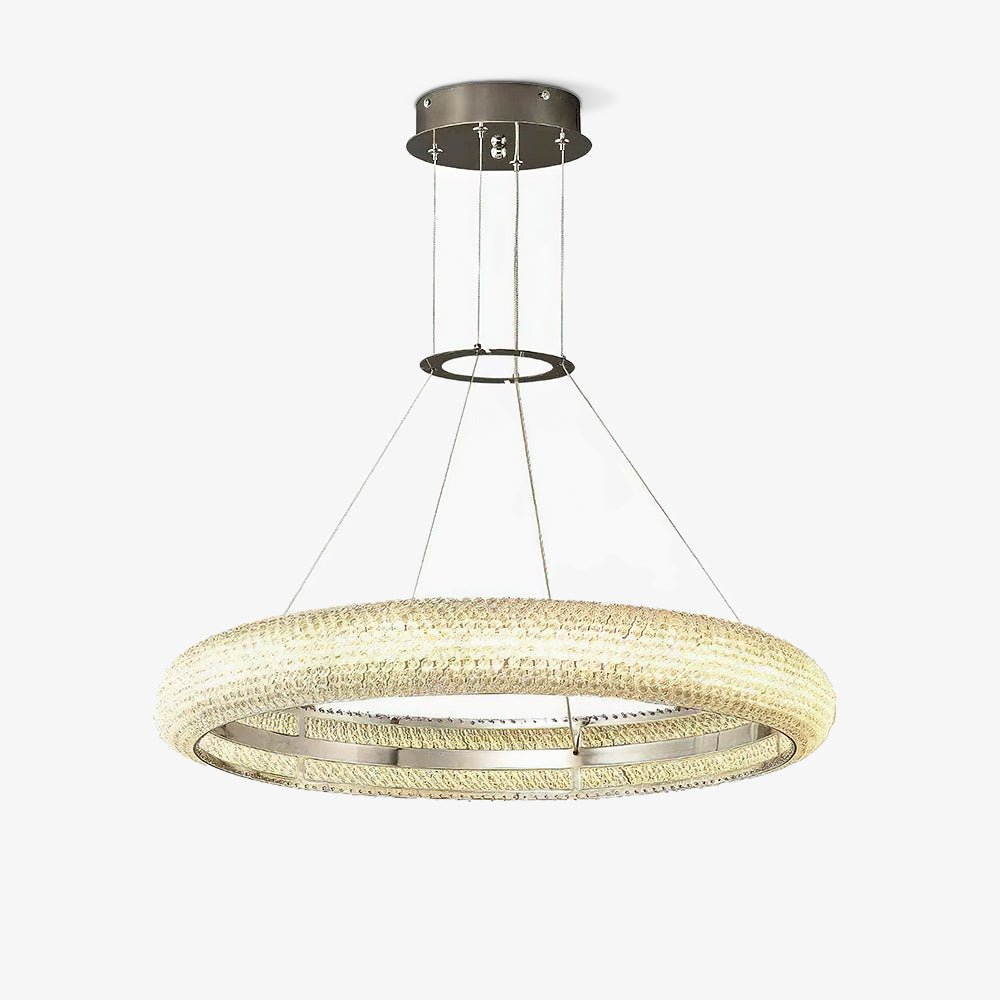Vazorora Modern Minimalist Ring Metal Crystal Chandelier - Letslighting