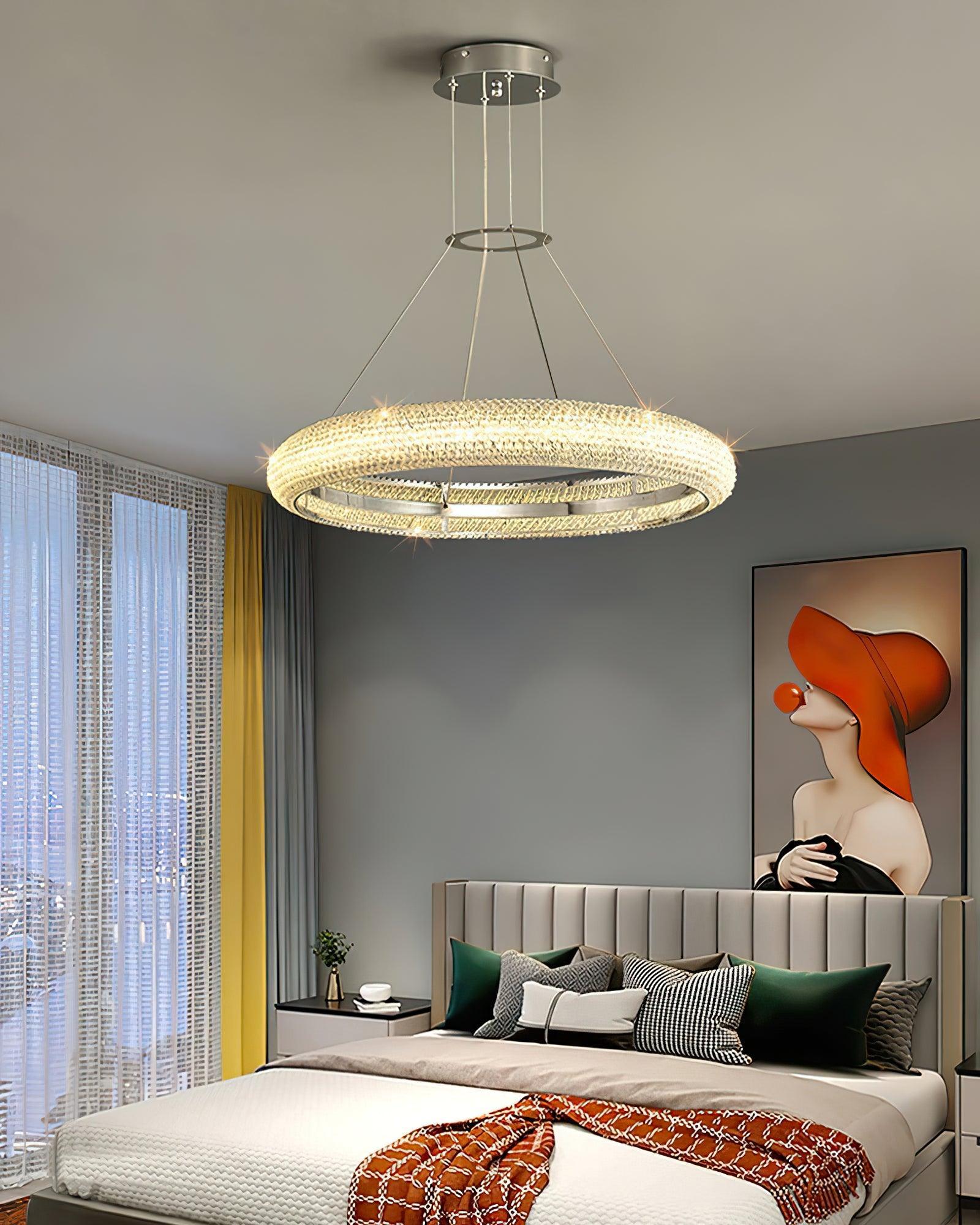 Vazorora Modern Minimalist Ring Metal Crystal Chandelier - Letslighting