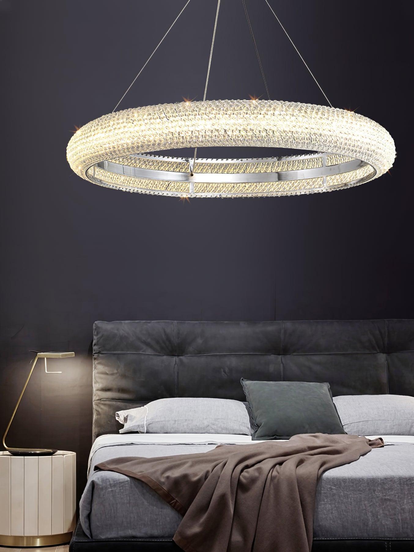 Vazorora Modern Minimalist Ring Metal Crystal Chandelier - Letslighting