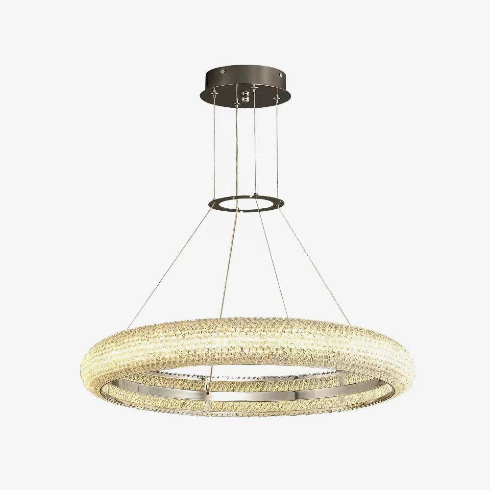 Vazorora Modern Minimalist Ring Metal Crystal Chandelier - Letslighting