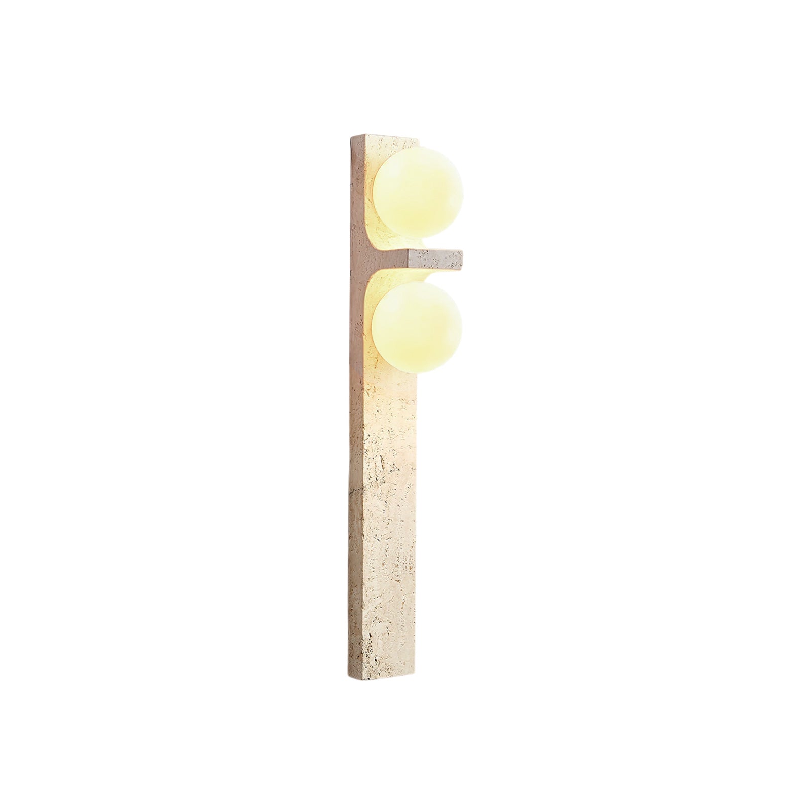 Eirikuvys Organic Modern Minimalist Travertine Wall Sconce - Lamp Copper