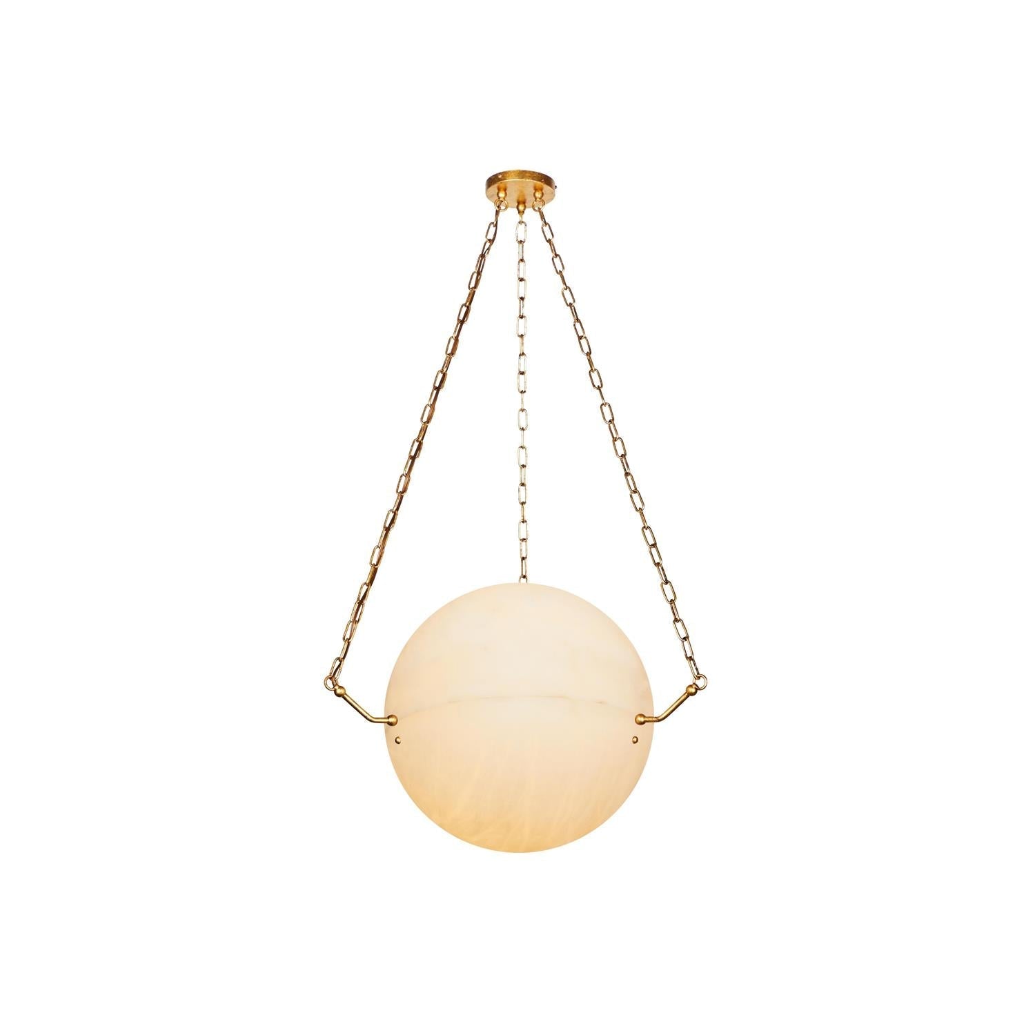 Himinuvys Modern Dimmable Minimalist Alabaster Pendant Lamp - Lamp Copper