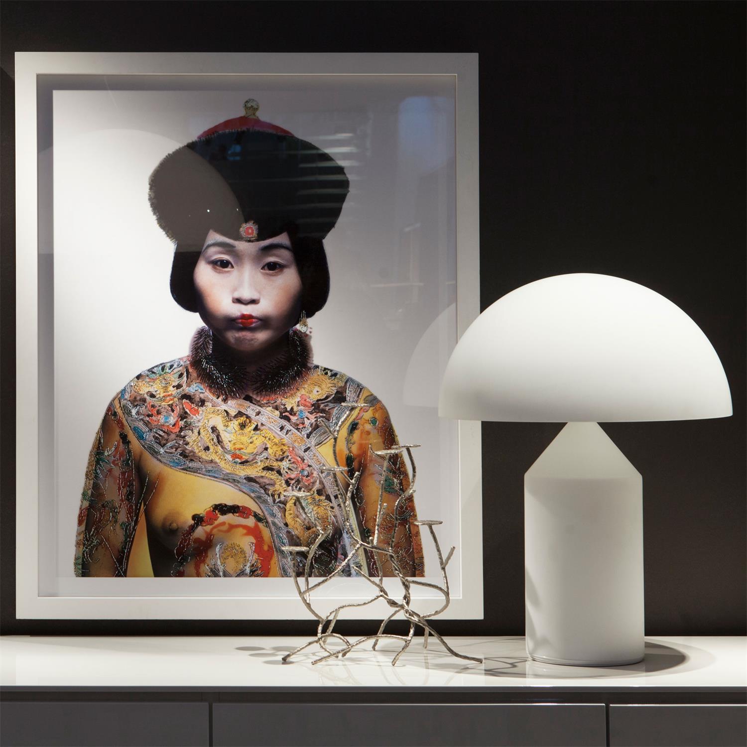 Atollo Glass Table Lamp - Lamp Copper