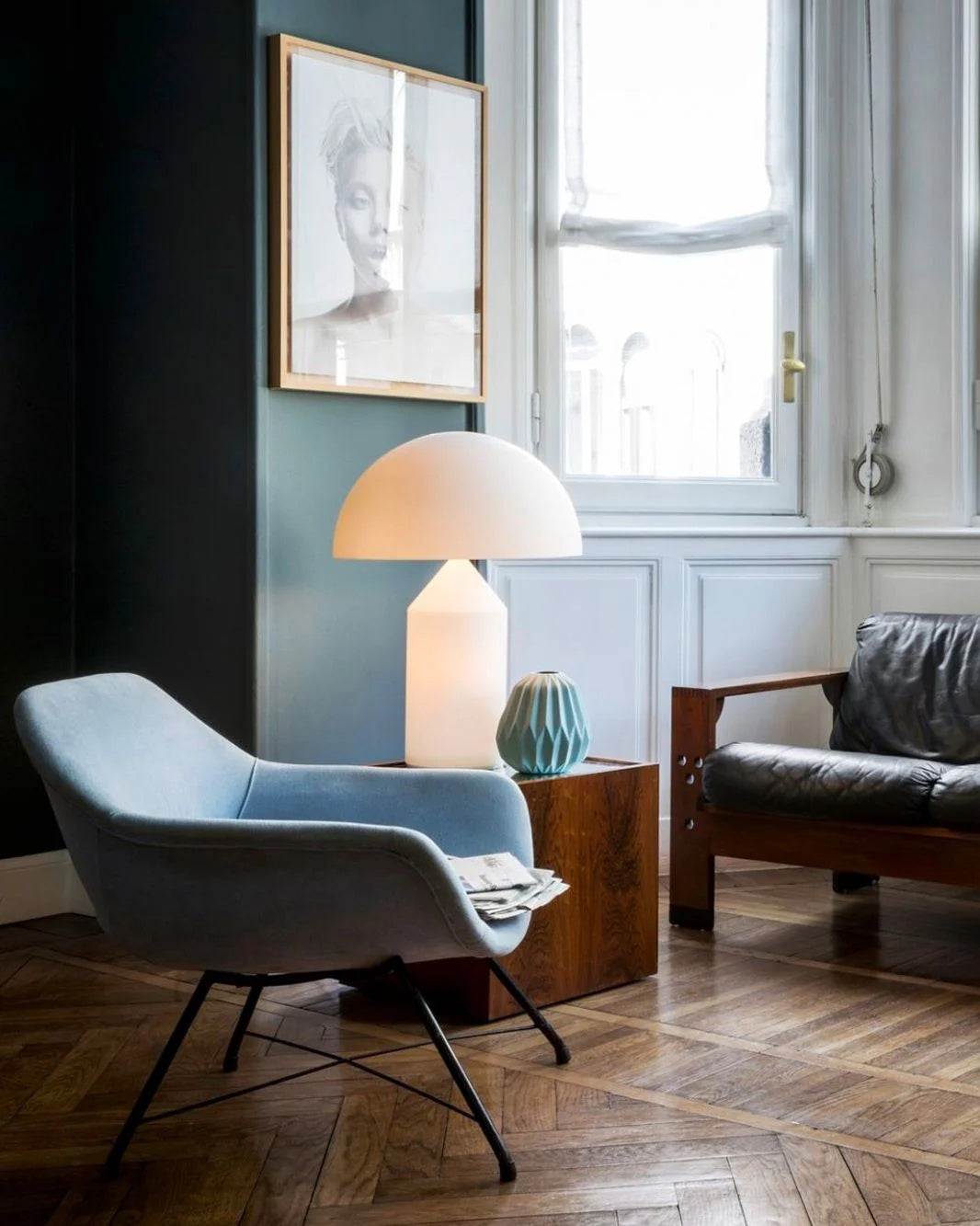 Atollo Glass Table Lamp - Lamp Copper