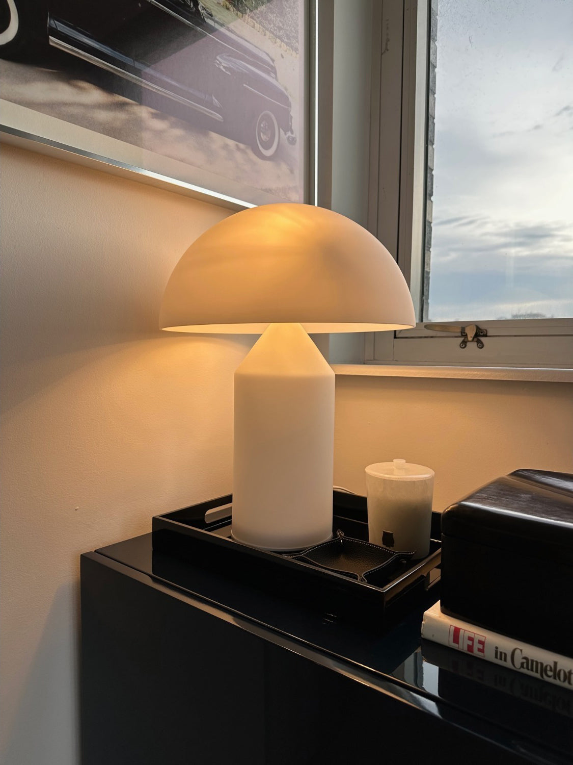 Atollo Glass Table Lamp - Lamp Copper