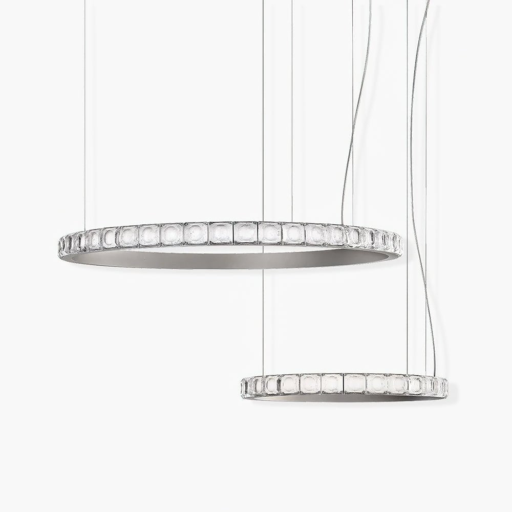 Avzorion Modern Minimalist Ring Glass Metal Chandelier - Letslighting