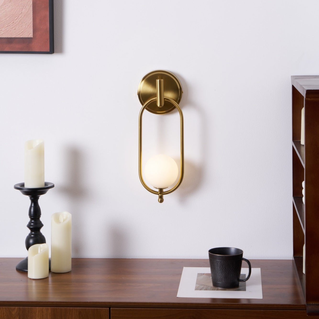 Cumirisra Modern Minimalist Brass Glass Wall Light - Letslighting