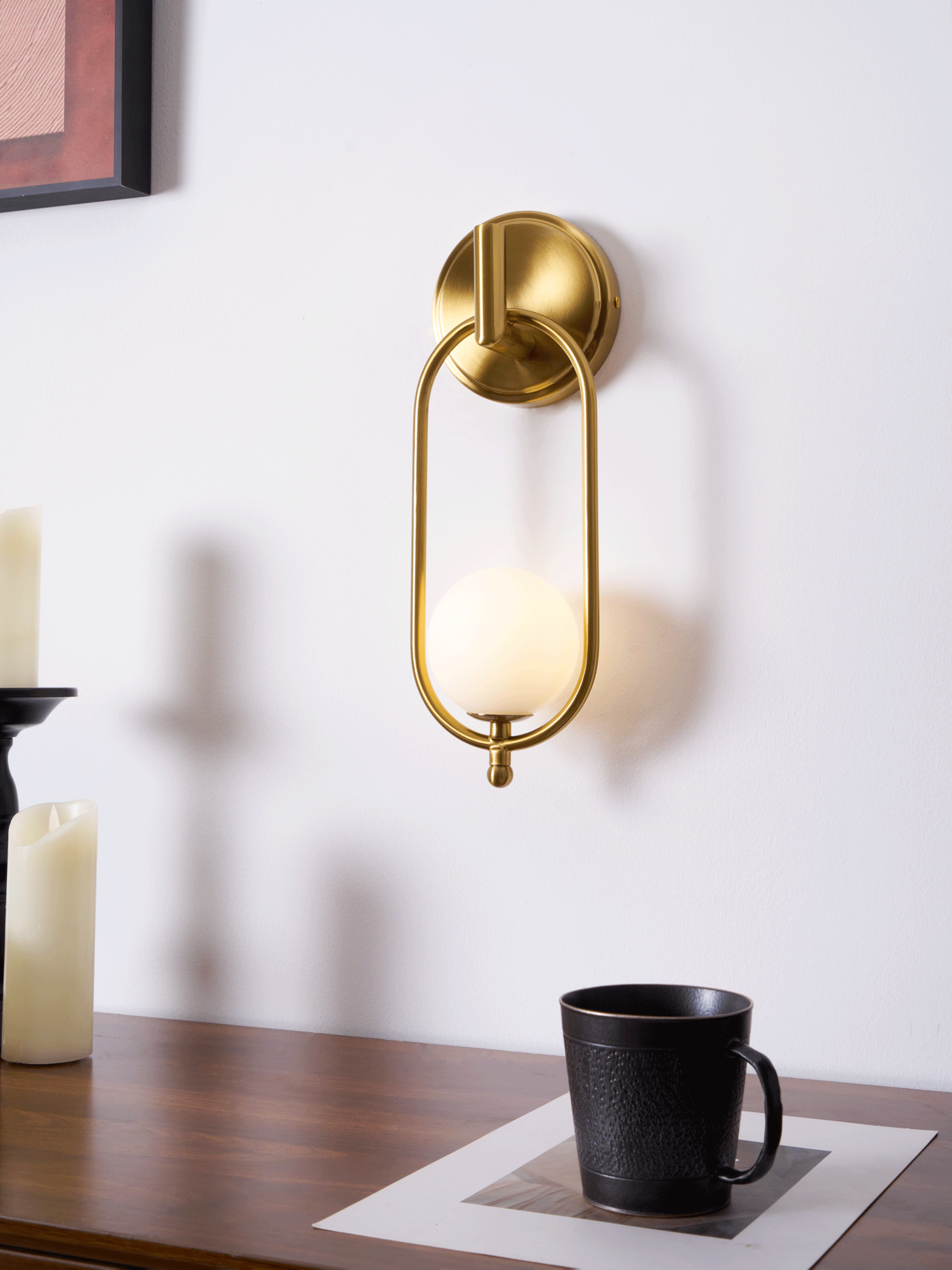 Cumirisra Modern Minimalist Brass Glass Wall Light - Letslighting