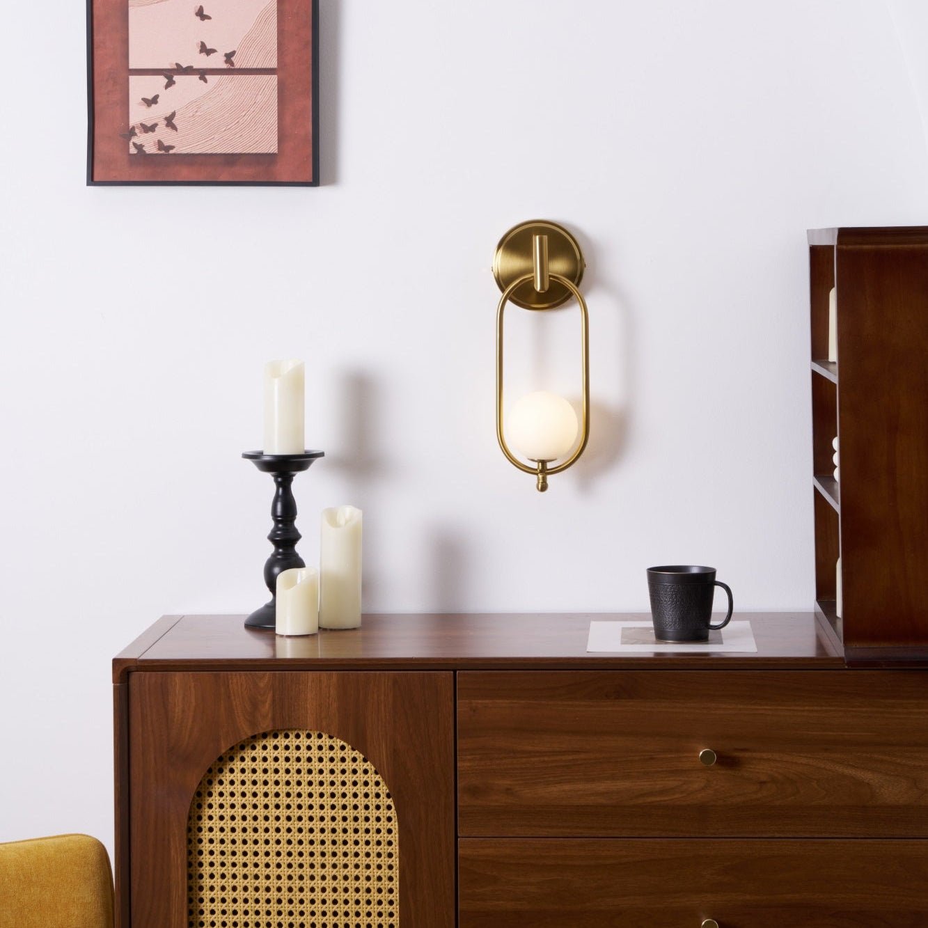 Cumirisra Modern Minimalist Brass Glass Wall Light - Letslighting