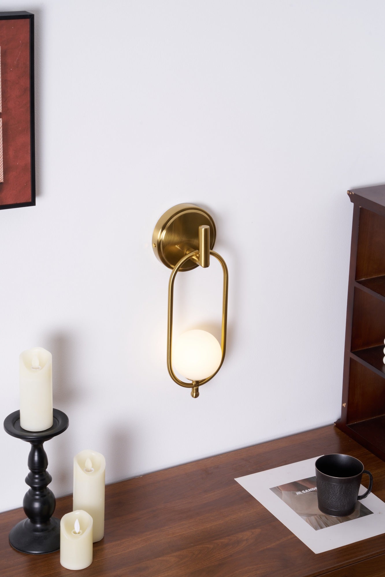 Cumirisra Modern Minimalist Brass Glass Wall Light - Letslighting