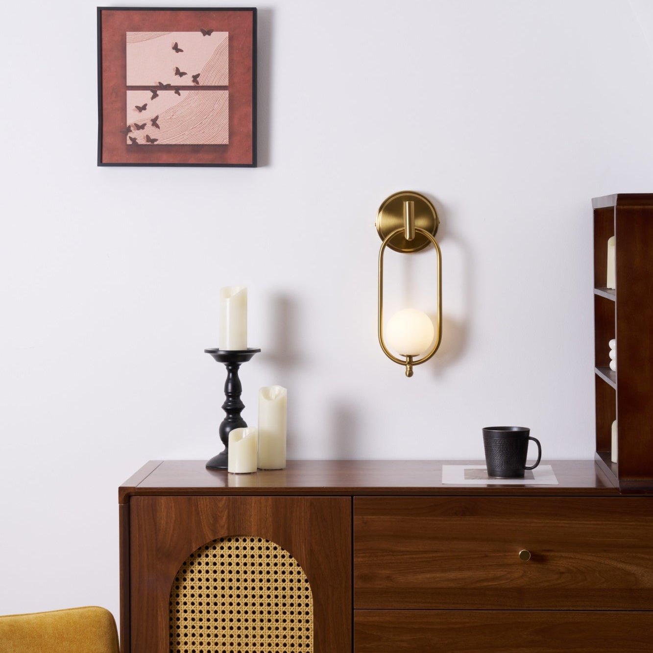 Cumirisra Modern Minimalist Brass Glass Wall Light - Letslighting