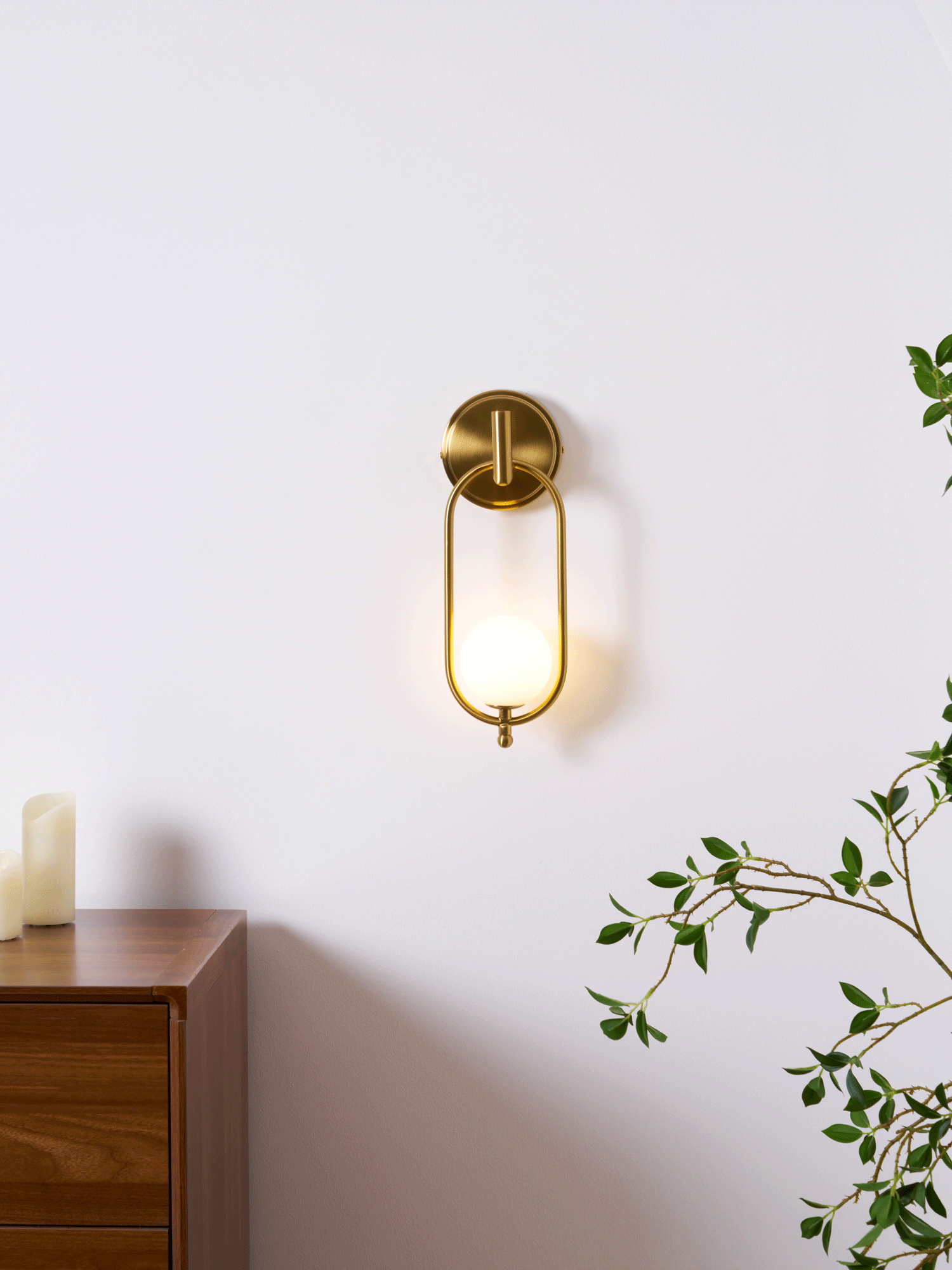 Cumirisra Modern Minimalist Brass Glass Wall Light - Letslighting