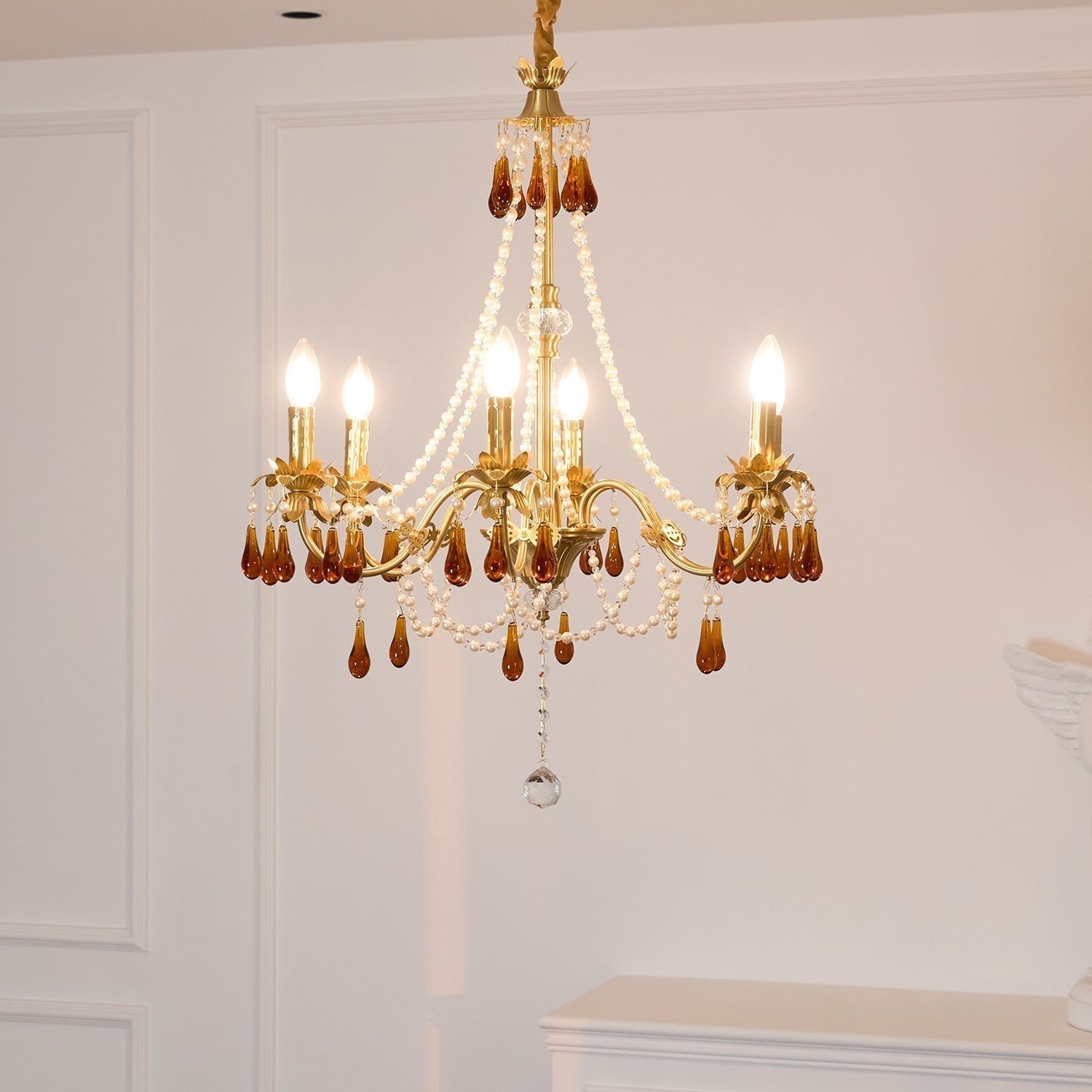 Ormirara Postmodern Luxury Amber Crystal Chandelier - Letslighting