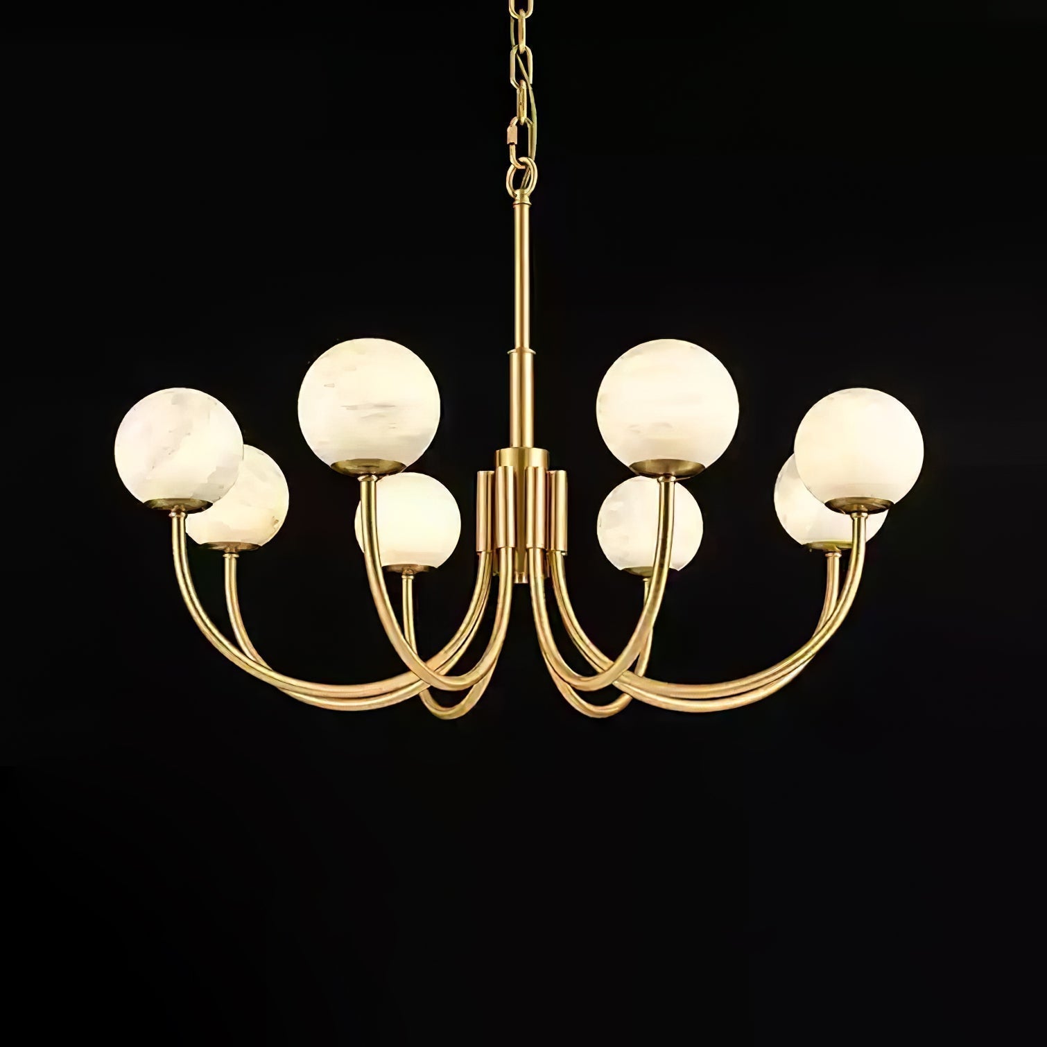 Alira Vintage Alabaster Chandelier Light - Letslighting