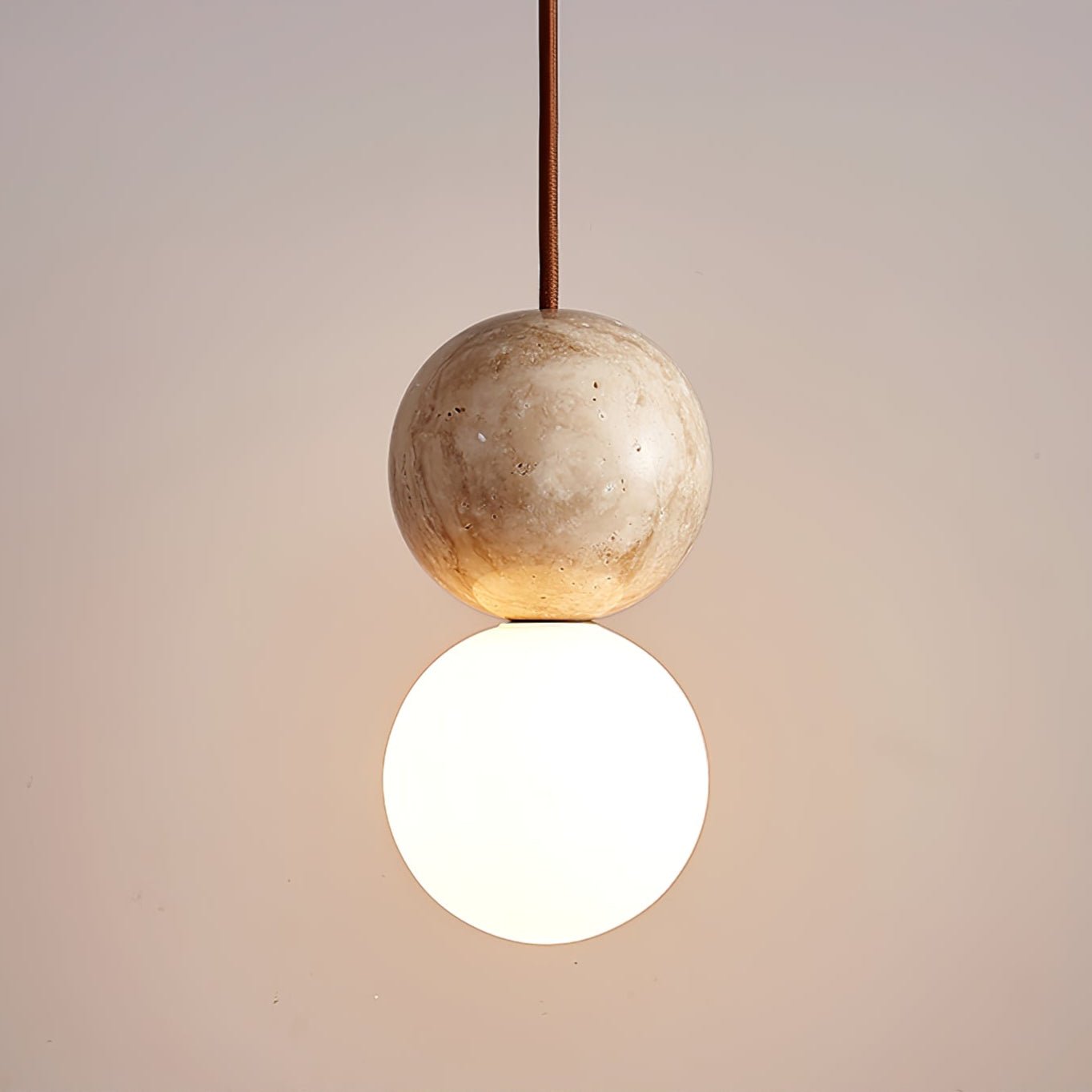 Luna Travertine Pendant Light - Letslighting