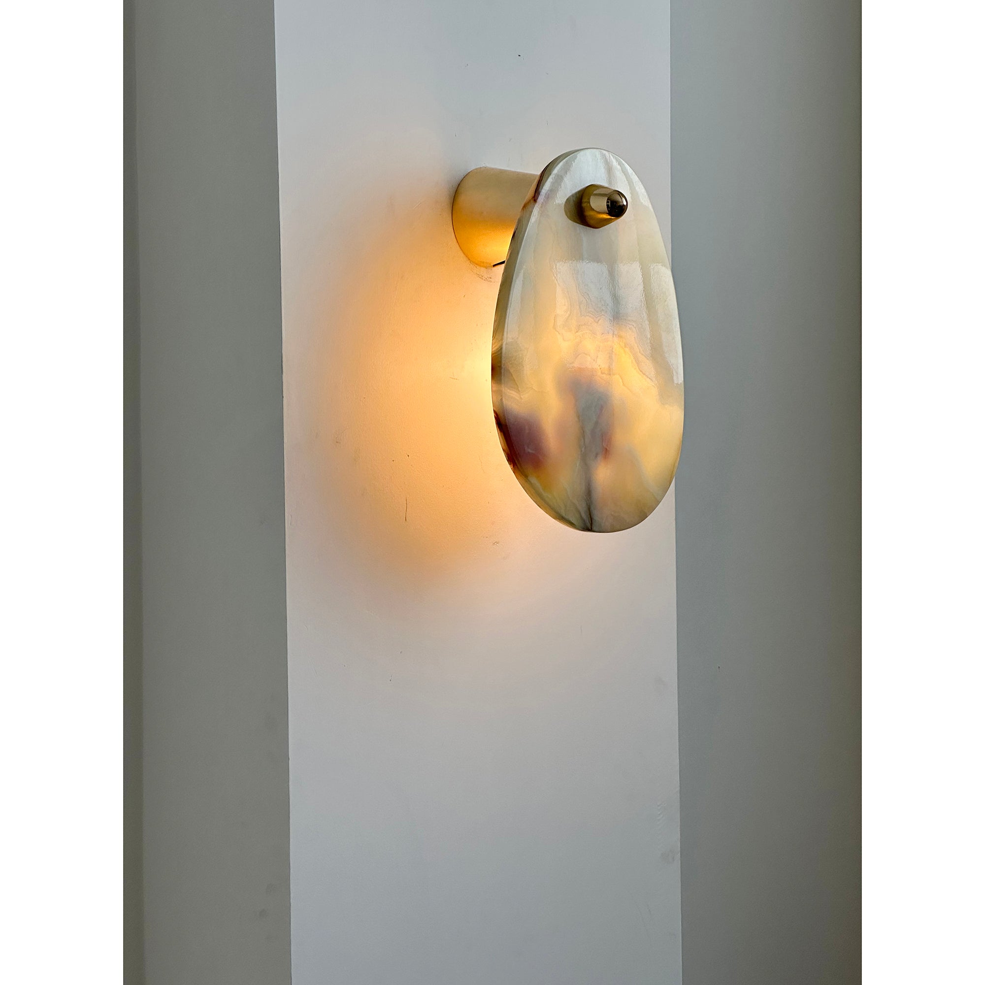 Norduvys Modern Luxurious Metal Marble Wall Lamp - Lamp Copper