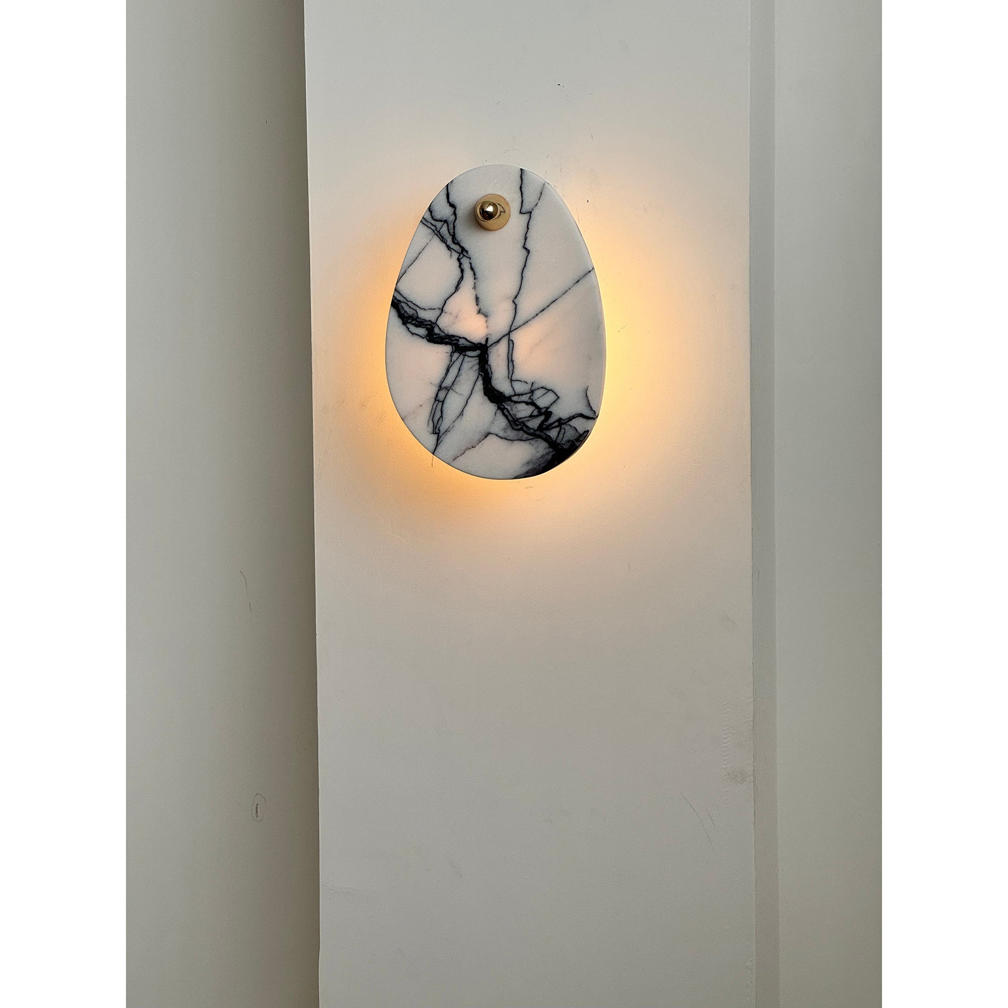 Norduvys Modern Luxurious Metal Marble Wall Lamp - Lamp Copper