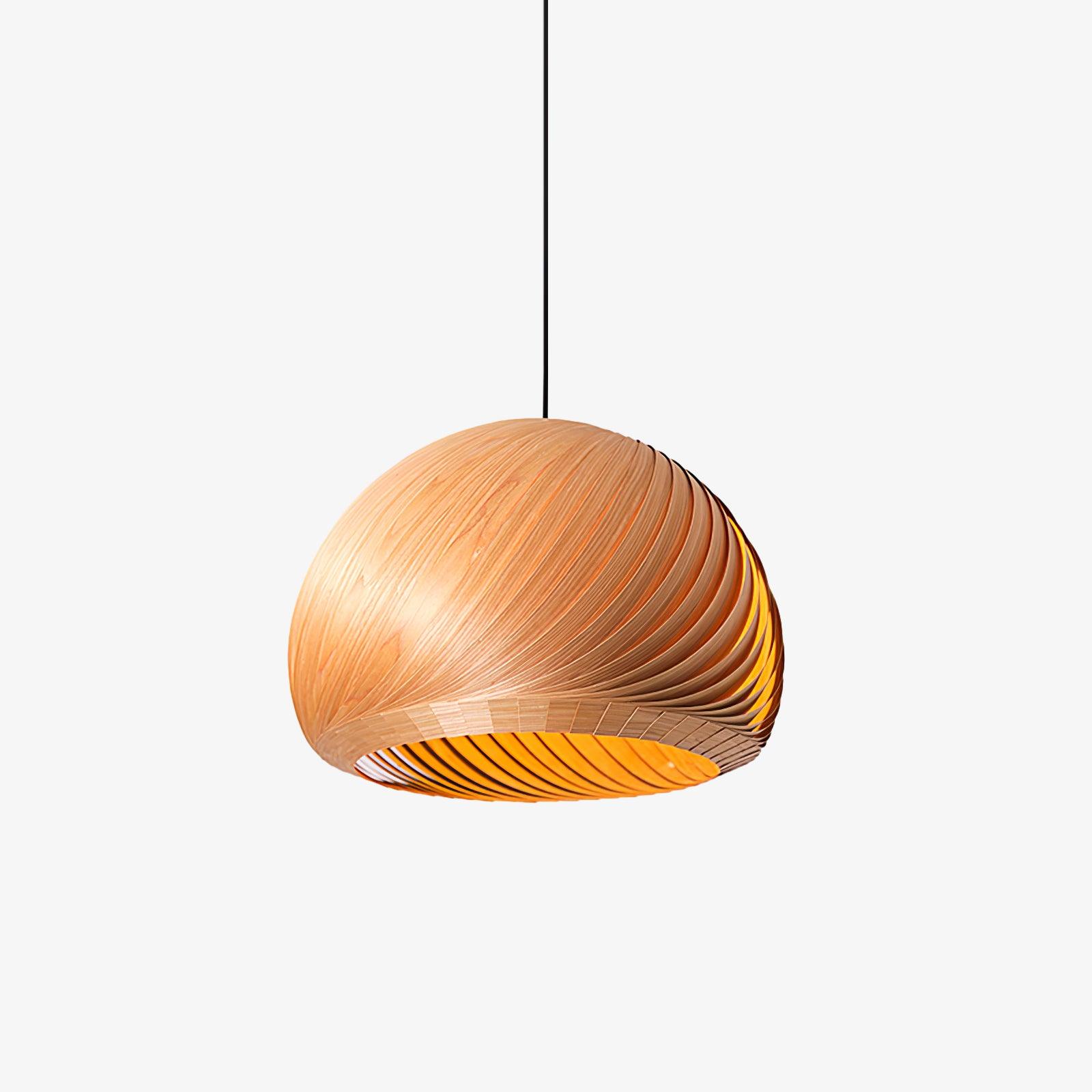 Spiral Vintage Wood Pendant Lamp - Letslighting