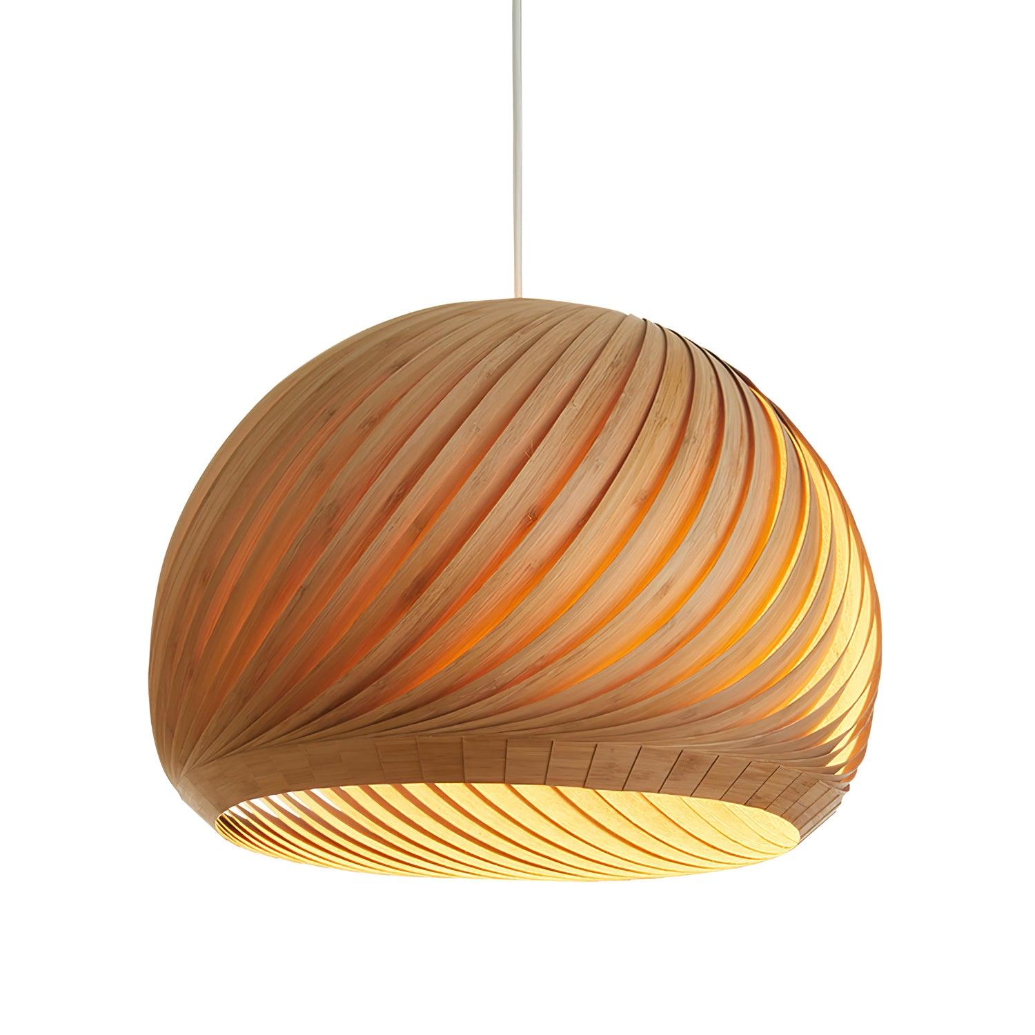 Spiral Vintage Wood Pendant Lamp - Letslighting