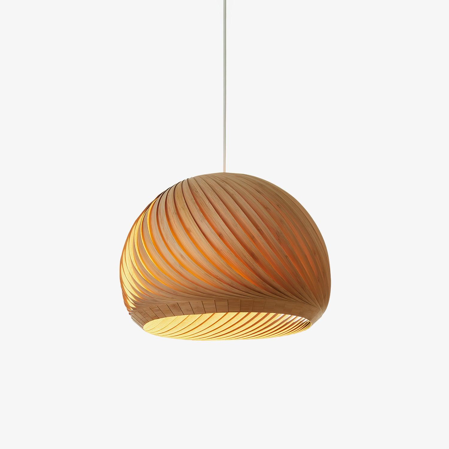 Spiral Vintage Wood Pendant Lamp - Letslighting
