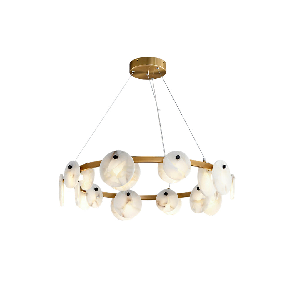 Ostruvys Postmodern Luxury Brass Alabaster Chandelier - Lamp Copper