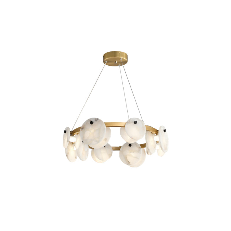Ostruvys Postmodern Luxury Brass Alabaster Chandelier - Lamp Copper