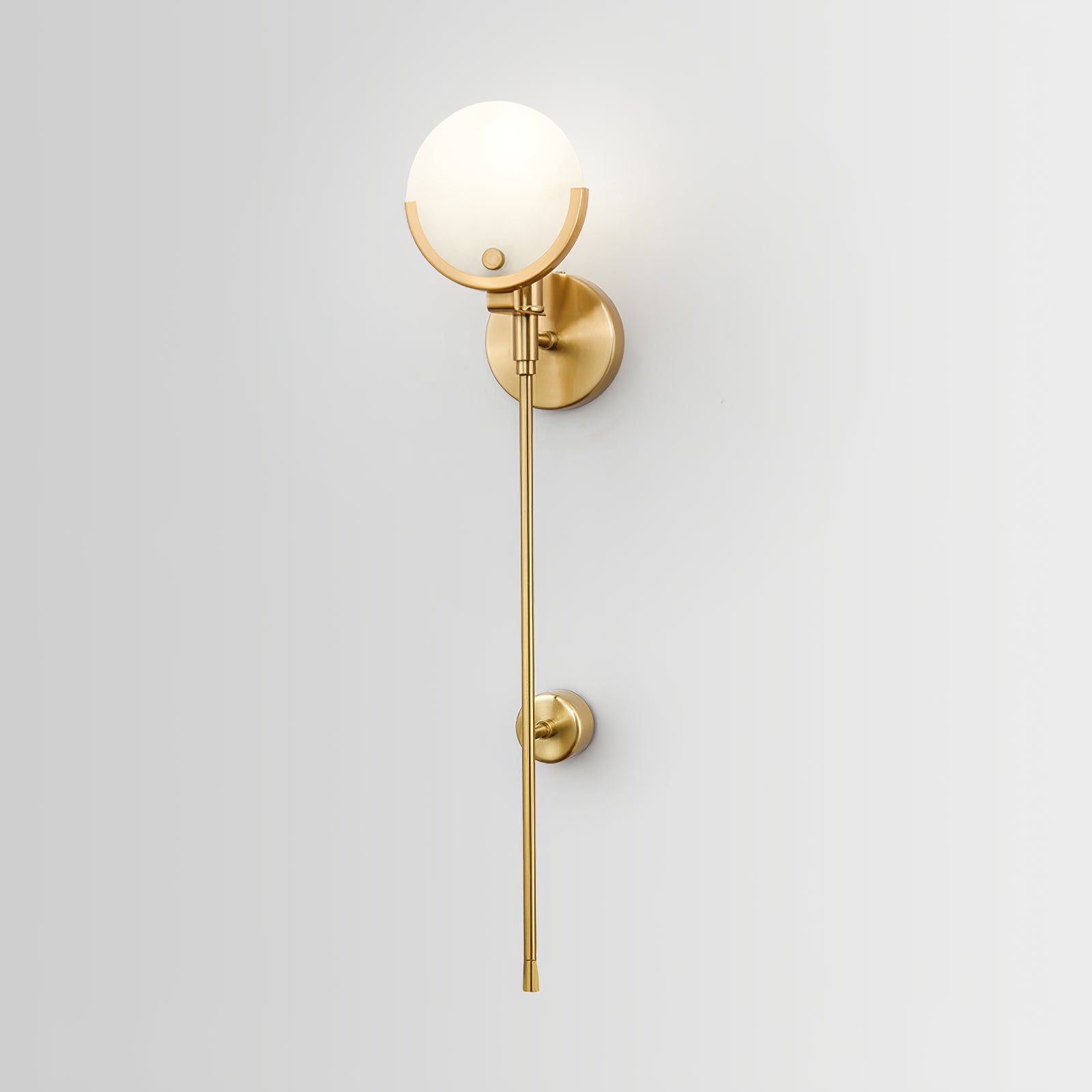 Ljomuvyo Modern Minimalist Brass Alabaster Sconce Wall Lamp - Lamp Copper