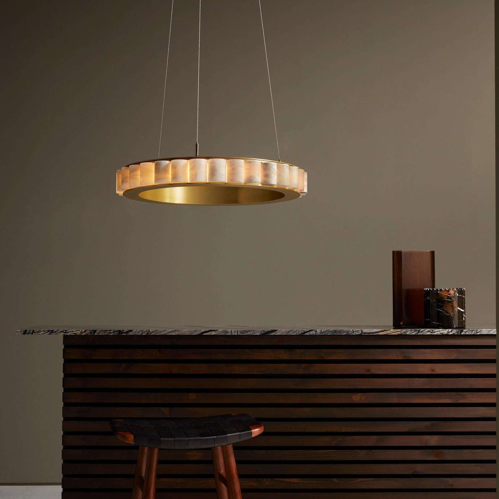 Sifuvyh Postmodern Luxury Stainless Alabaster Chandelier - Lamp Copper