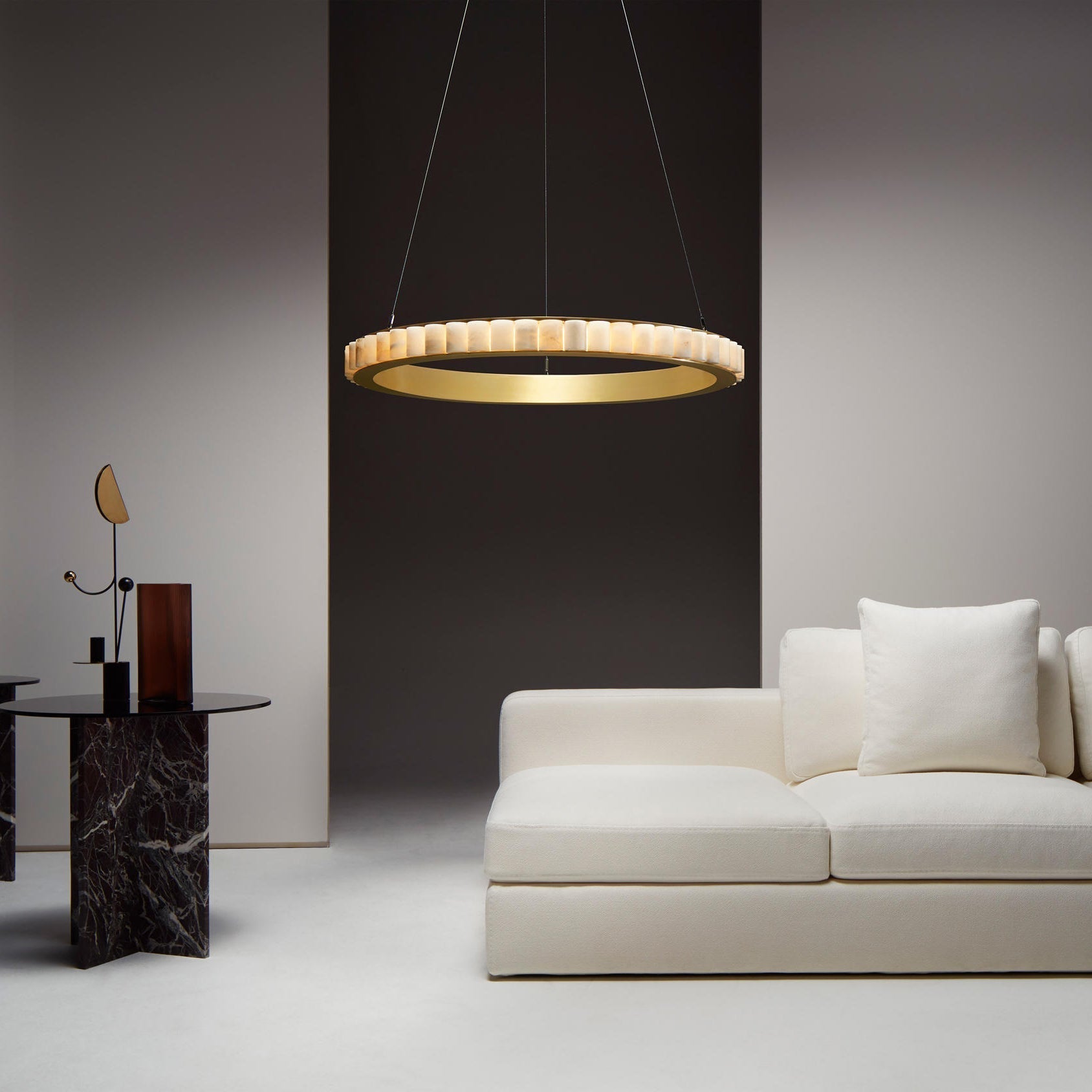 Sifuvyh Postmodern Luxury Stainless Alabaster Chandelier - Lamp Copper