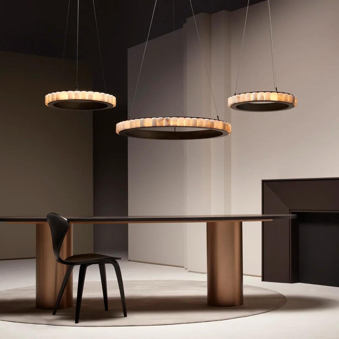 Sifuvyh Postmodern Luxury Stainless Alabaster Chandelier - Lamp Copper