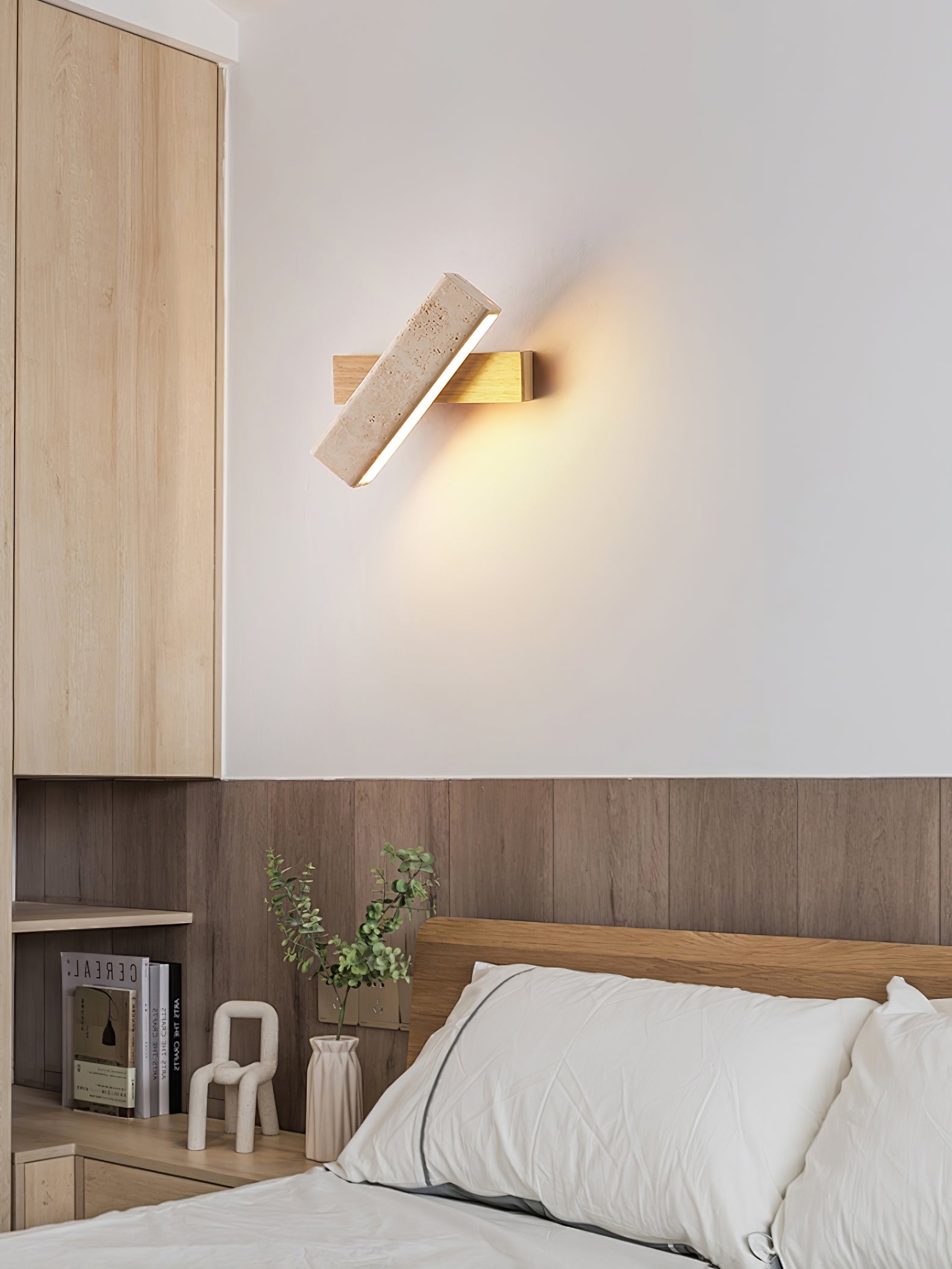 Esorora Rectangular Travertine Wall Light - Letslighting