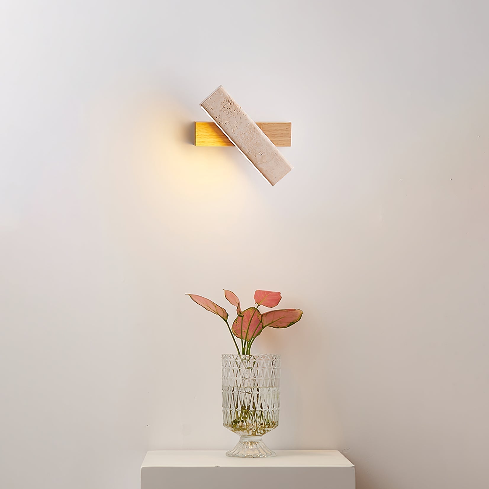 Esorora Rectangular Travertine Wall Light - Letslighting