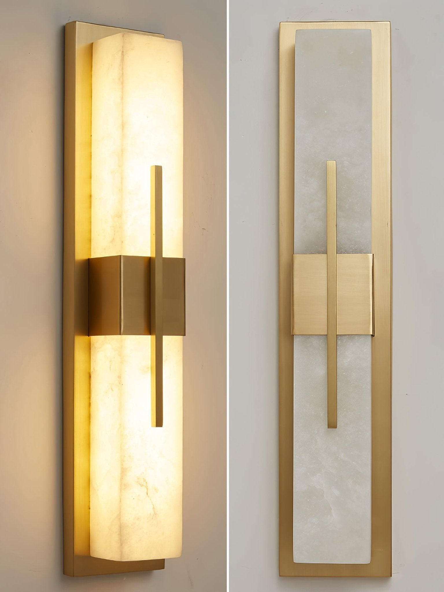 Lylirel Rectangular Alabaster Wall Light - Letslighting