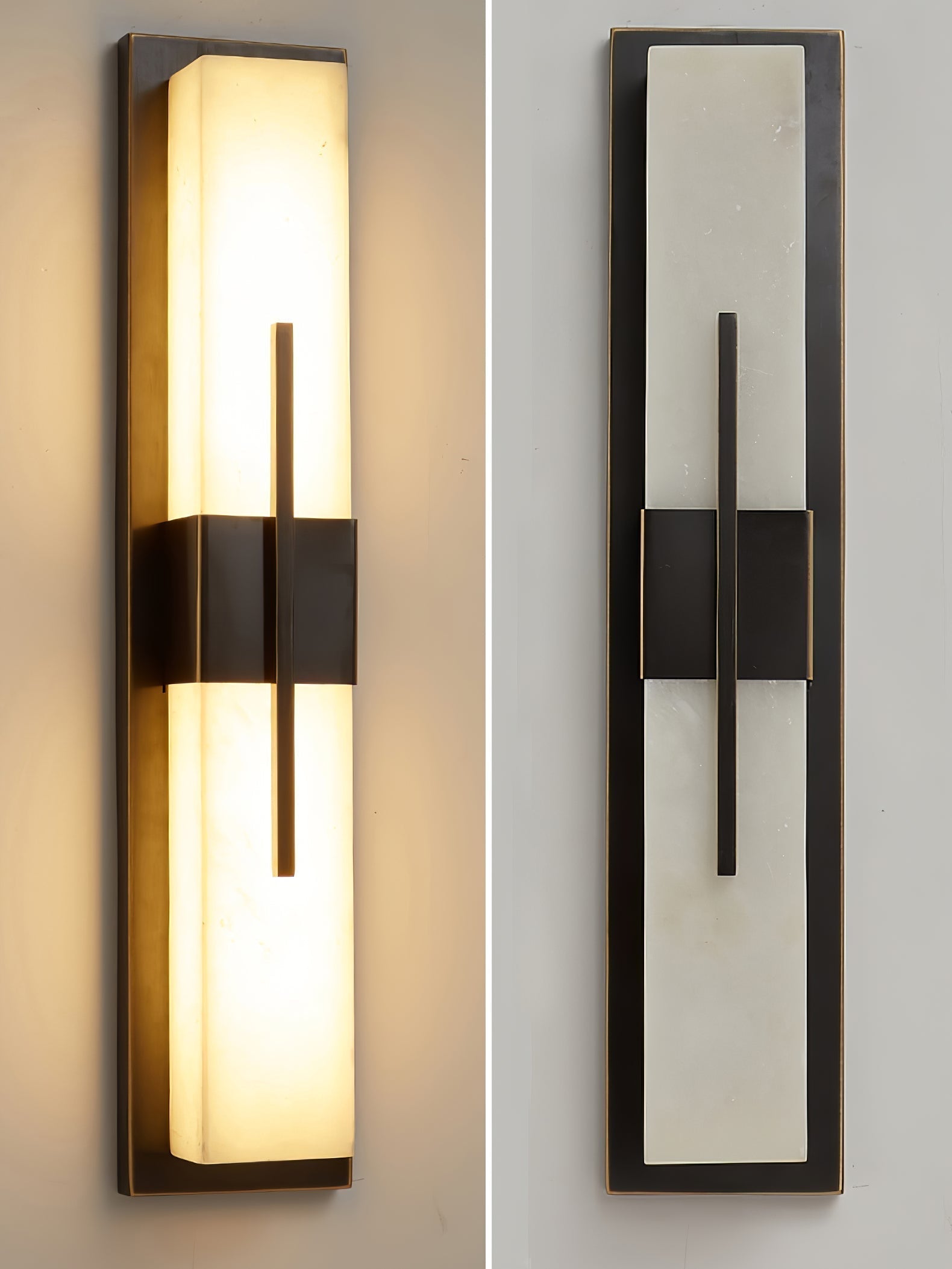 Lylirel Rectangular Alabaster Wall Light - Letslighting