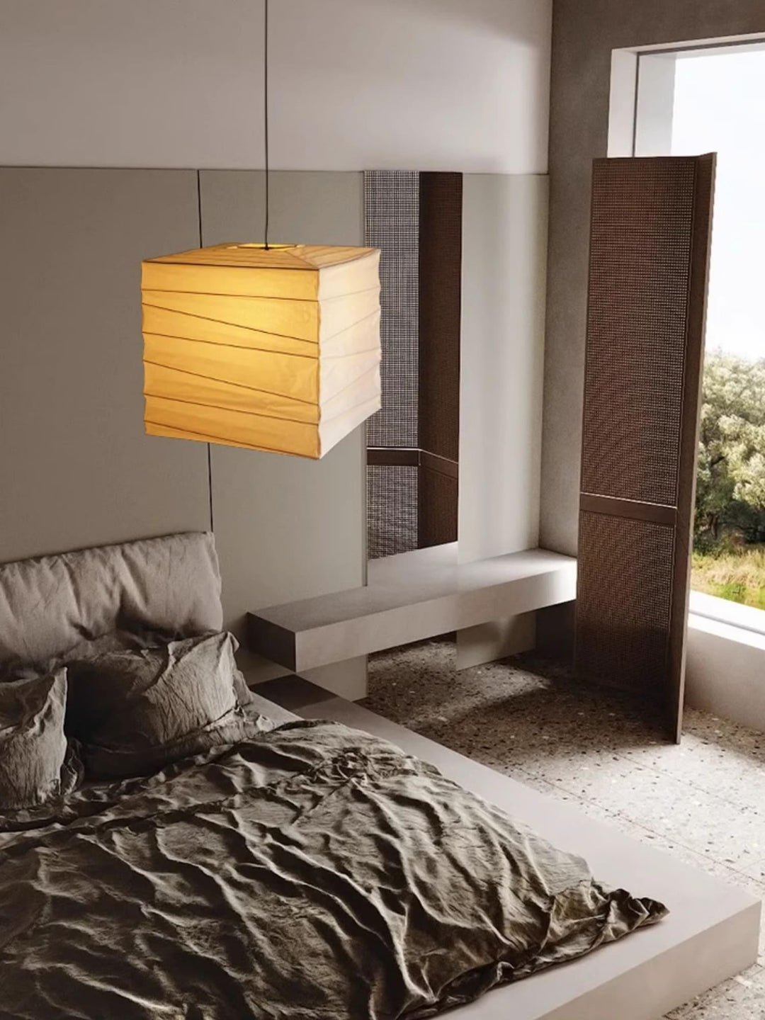 Ayla Paper Cube Pendant Lamp - Letslighting