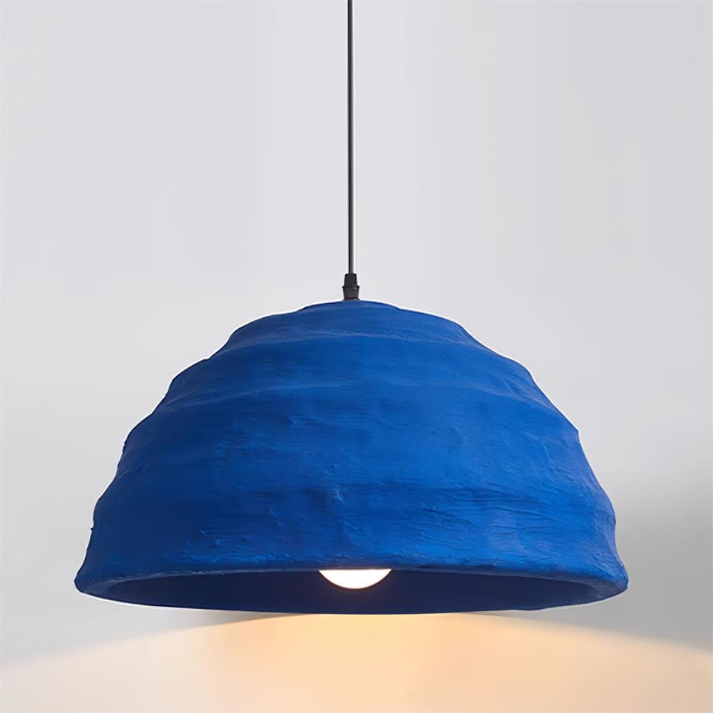 Pendant Lamp Dome Shade Blue Industrial - Letslighting