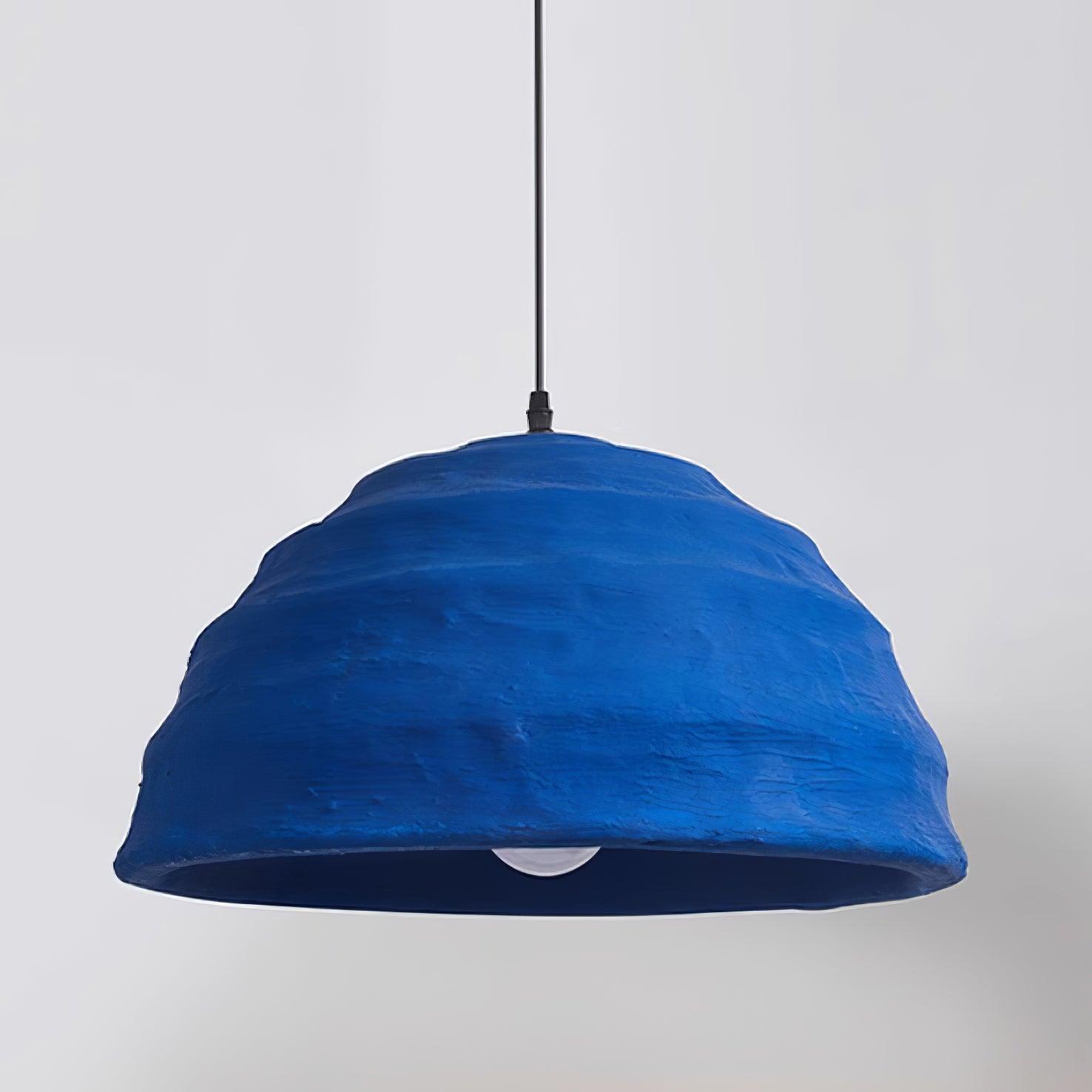 Pendant Lamp Dome Shade Blue Industrial - Letslighting