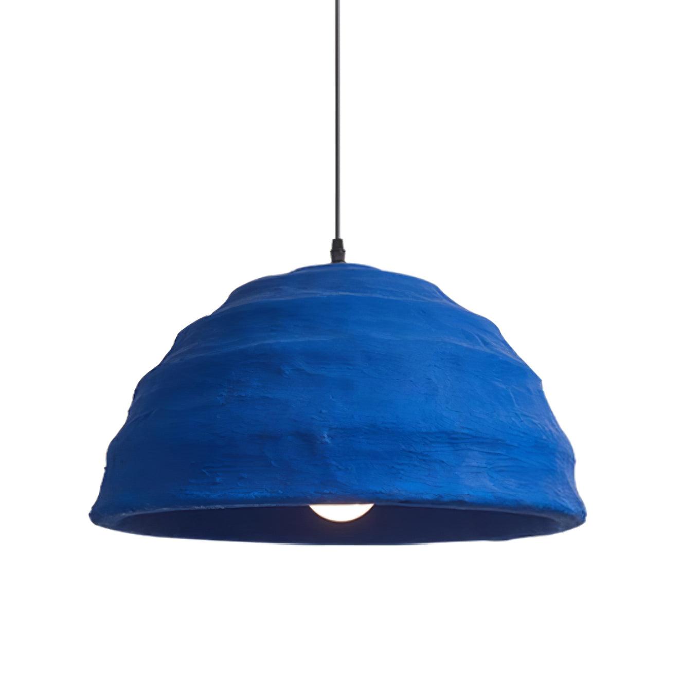 Pendant Lamp Dome Shade Blue Industrial - Letslighting