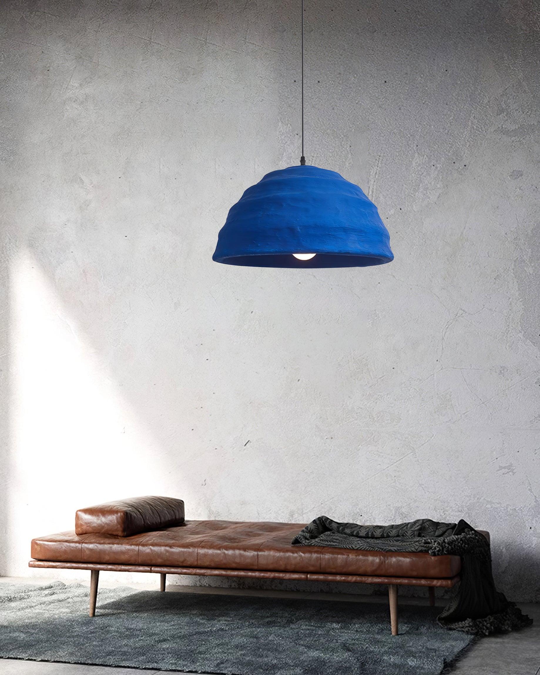 Pendant Lamp Dome Shade Blue Industrial - Letslighting