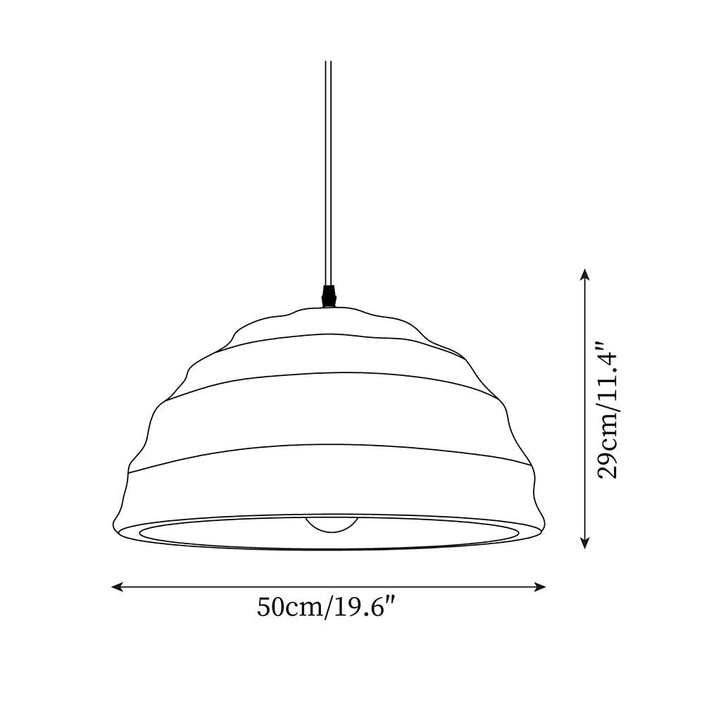 Pendant Lamp Dome Shade Blue Industrial - Letslighting