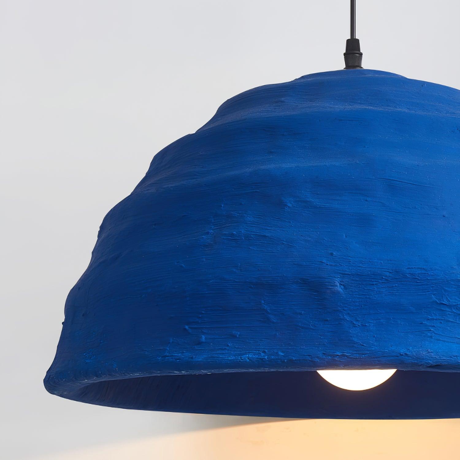 Pendant Lamp Dome Shade Blue Industrial - Letslighting
