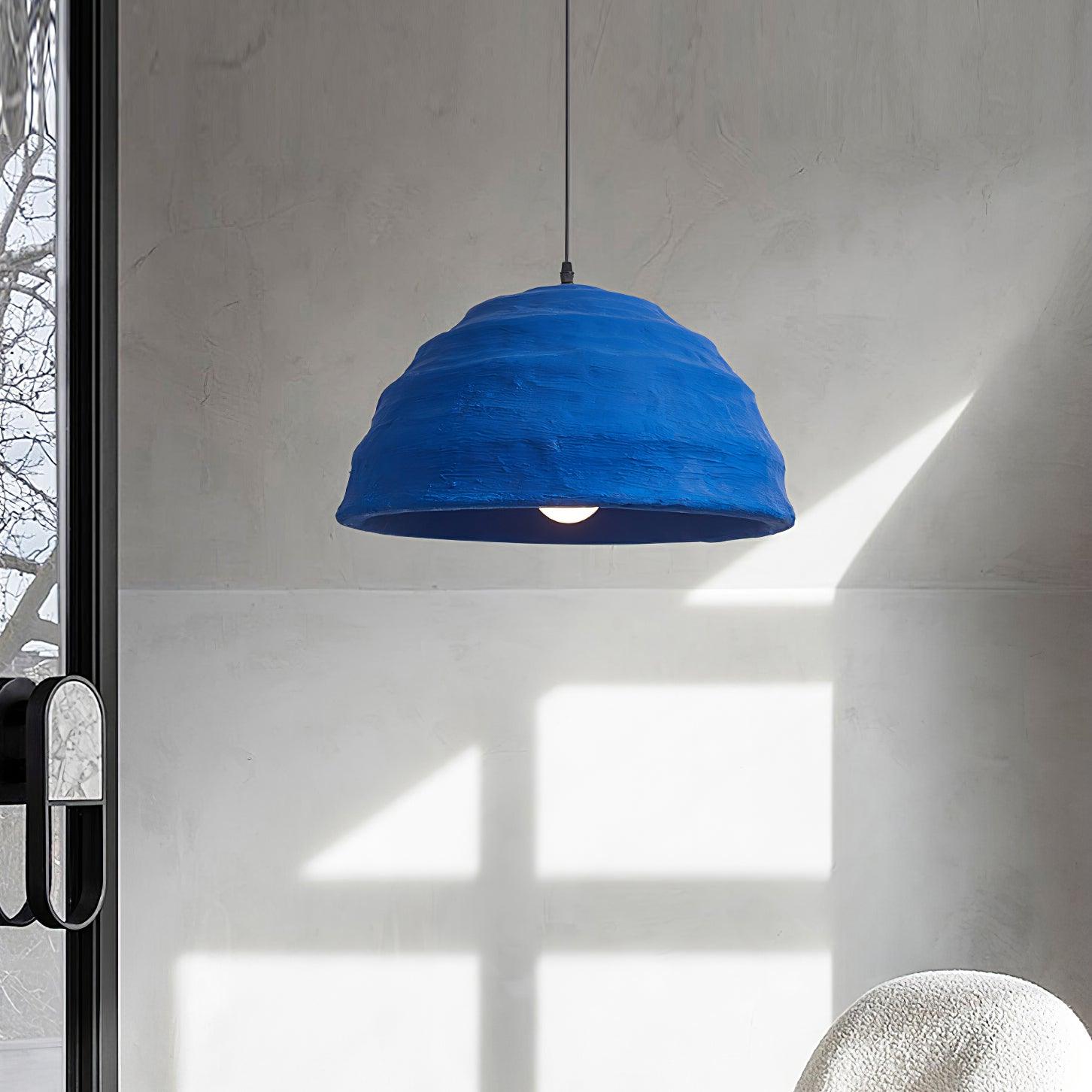 Pendant Lamp Dome Shade Blue Industrial - Letslighting