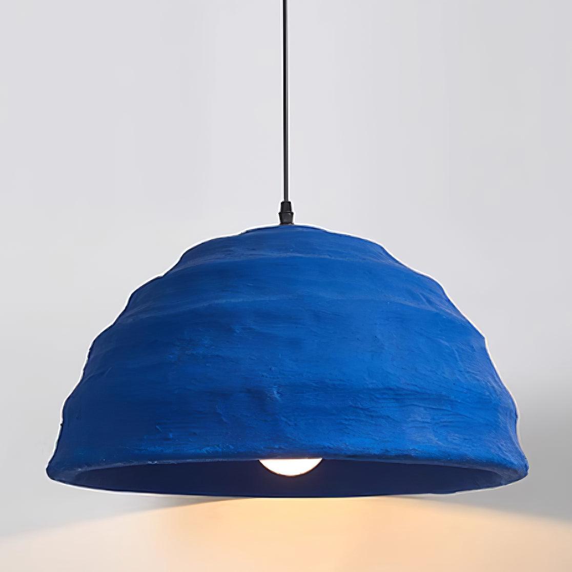 Pendant Lamp Dome Shade Blue Industrial - Letslighting