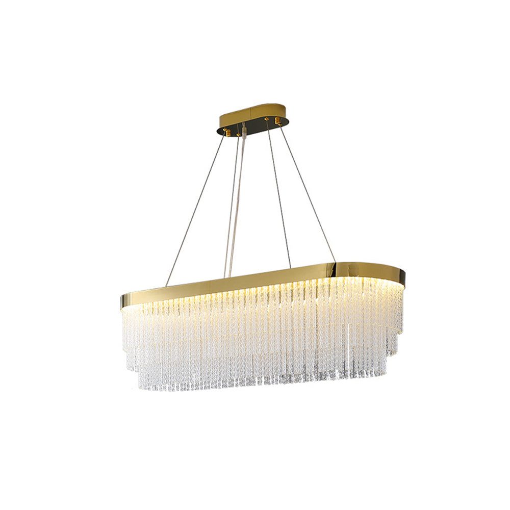 Arisha Moderna Luja Diseño Cristal Lámpara Colgante Dorada