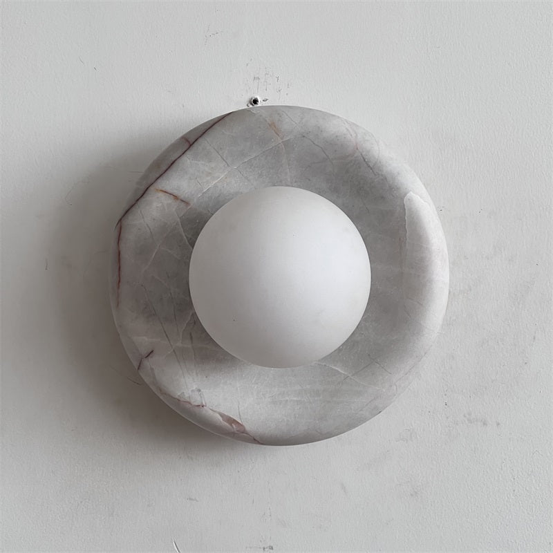 Vomire Premium Nordic Art Red Marble Sconce Wall Lamp - Lamp Copper