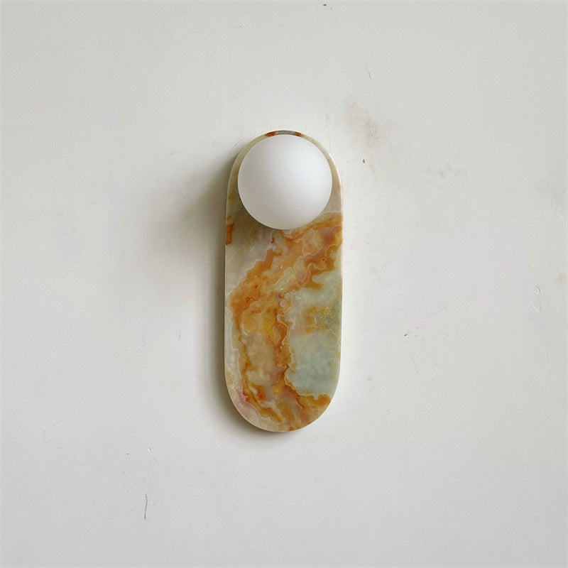 Syraeia Modern Minimalist Marble Jade Wall Lamp - Lamp Copper
