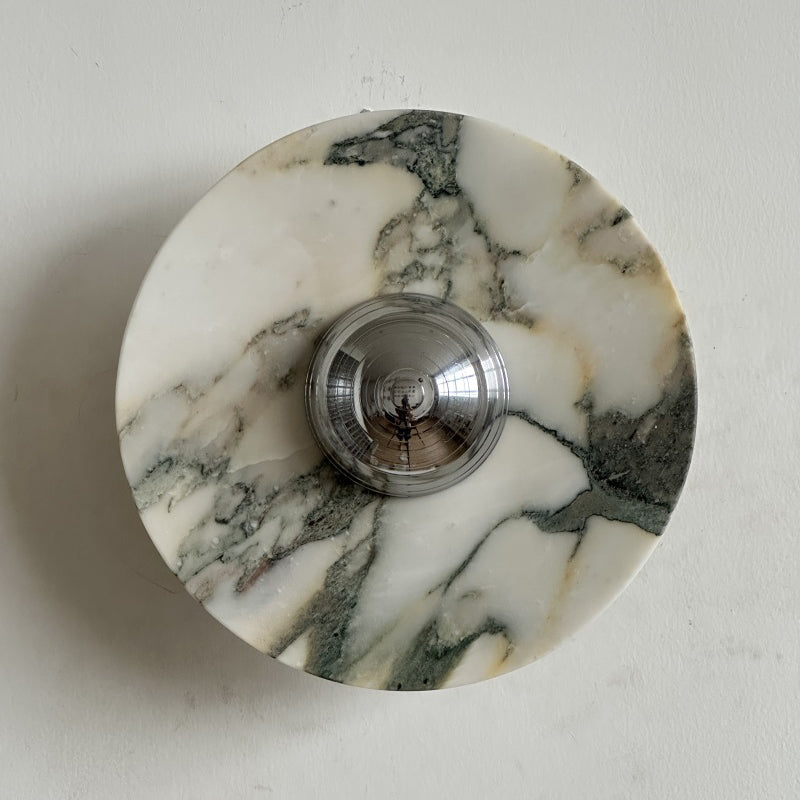 Alter Modern Minimalist Round Marble Metal Sconce Wall Lamp - Lamp Copper