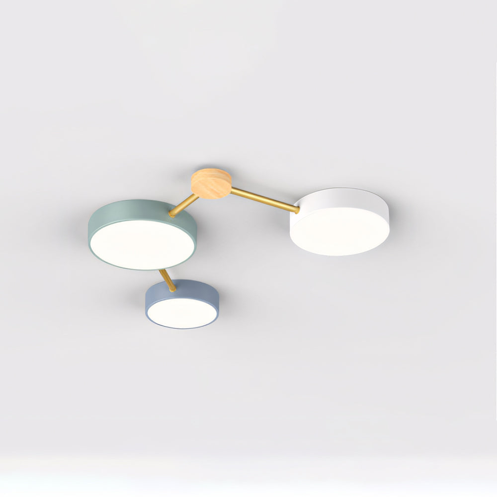 Arisha Moderno LED Plafón Blanco Gris Acrílico Largo Salón Dormitorio