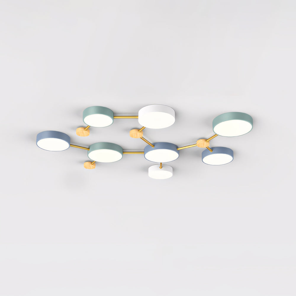 Arisha Moderno LED Plafón Blanco Gris Acrílico Largo Salón Dormitorio