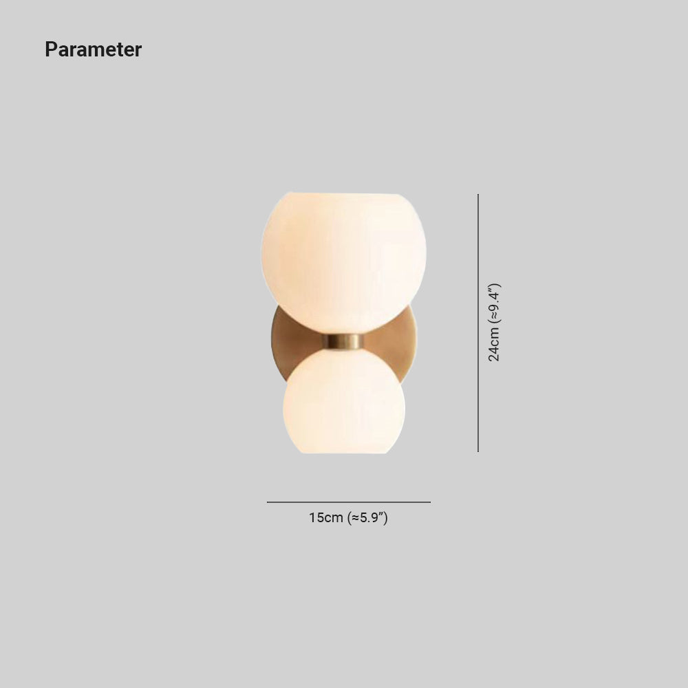 Valentina Modernas Aplique De Pared Interior Metal/Vidrio Blanco Salón
